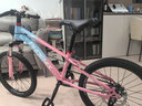 鳳凰山地自行車(chē)男女變速山地車(chē)碟剎青少年兒童自行車(chē)學(xué)生單車(chē) 星際 藍粉【單速+輻條輪】 20寸【適合125-160cm】 曬單實(shí)拍圖