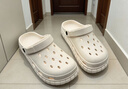 【CROCS同款】洞洞鞋男女時(shí)尚厚底增高夏季卡駱馳同款涼鞋戶(hù)外 米色 40 -41 曬單實(shí)拍圖