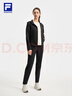 FILA 斐樂(lè )官方女士針織連帽外套秋新款健身運動(dòng)防曬上衣運動(dòng)夾克 深黑-BK S 160/80A/S 曬單實(shí)拍圖
