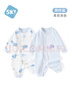 舒貝怡2件裝嬰兒衣服滿(mǎn)月新生兒連體衣周歲寶寶爬服春夏純棉哈衣藍色59 曬單實(shí)拍圖