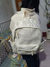 思儒霖書(shū)包女小學(xué)生扎染字母背包初中學(xué)生高中生高顏值減負大容量雙肩包 白色+掛件 曬單實(shí)拍圖