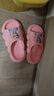 迪士尼童鞋夏季浴室涼拖鞋女童愛(ài)莎公主戶(hù)外防滑一字拖F1361 橘粉  曬單實(shí)拍圖