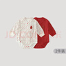 巴厘小豬【2件裝】寶寶滿(mǎn)月百天衣服春秋純棉包屁衣國風(fēng)新生兒嬰兒新年服 福祿安康+牡丹紅 【兩件裝】 73cm 曬單實(shí)拍圖