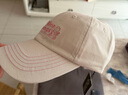 CACUSS棒球帽女卡通刺繡帽子女春季鴨舌帽棉質(zhì)軟頂顯臉小遮陽(yáng)帽女 糯白 曬單實(shí)拍圖