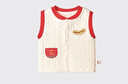 貝瑞加（Babyprints）嬰兒馬甲男女寶寶過(guò)年保暖背心春節坎肩護肚暖背百搭上衣 彩福66 曬單實(shí)拍圖