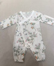 全棉時(shí)代純棉新生嬰兒連體衣服抗菌紗布滿(mǎn)月寶寶春夏 繁花似錦 59碼 曬單實(shí)拍圖