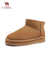 駱駝（CAMEL）小暖陽(yáng)雪地靴男款厚絨增高保暖靴 L15W275051 駝色 42 曬單實(shí)拍圖