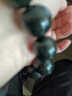 映和 新疆和田玉墨玉手串男士墨青玉圓佛珠串玉石手鏈女情侶款轉運 附證書(shū) 珠子大小18mm 曬單實(shí)拍圖