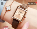 拉寶麗手表女士2025新款防水休閑復古奢華防水腕表 LA213 淺棕色 21mm 曬單實(shí)拍圖