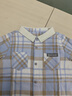 戴維貝拉（DAVE＆BELLA）兒童新款襯衫學(xué)院風(fēng)男童襯衣小童衣服男寶寶春裝純棉格子上衣 藍色格【現貨】 110 cm（建議身高100-110cm） 曬單實(shí)拍圖