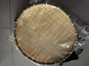安達通 竹簸箕竹篩子手工竹編制品農家用大號圓簸箕晾曬筐 直徑42cm 曬單實(shí)拍圖