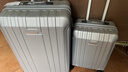 新秀麗（Samsonite）行李箱20英寸+28英寸拉桿箱子母套裝箱旅行密碼箱N(xiāo)X0銀色 曬單實(shí)拍圖