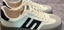 百麗復古拼色德訓鞋新款百搭簡(jiǎn)約運動(dòng)休閑鞋B2614AM5 米白 38 曬單實(shí)拍圖