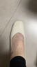 ZHR單鞋女溫柔風(fēng)百搭軟平底豆豆鞋復古方頭輕便套腳女鞋 AH122米色37 曬單實(shí)拍圖