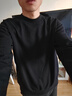 京東京造【可機洗】保暖毛衣男圓領(lǐng)針織衫柔軟打底羊毛衫新年 黑色 L 曬單實(shí)拍圖