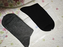 京東京造【100%純棉10A抗菌】春夏襪子男防臭透氣休閑商務(wù)中筒襪 黑灰 曬單實(shí)拍圖