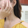 沫蘭（MOLADY）S925銀情侶戒指男女一鹿路有你活口對戒生日七夕情人節(jié)禮物送女友 [進(jìn)口藍(lán)鋯]一鹿有你情侶戒指 曬單實(shí)拍圖