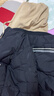 艾萊依羽絨服女假兩件短款連帽寬松時(shí)尚保暖棒球服外套 炭黑160 曬單實(shí)拍圖