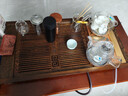金灶（KAMJOVE）自動(dòng)上水整套茶具套裝 雞翅木實(shí)木茶盤(pán)功夫茶臺茶海電熱茶爐K-185 搭配H9 陶瓷茶具 茶渣桶 曬單實(shí)拍圖