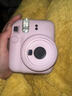 富士（FUJIFILM）instax  mini12 一次成像 立拍立得相機 mini12 淺櫻粉 套餐四（官方標配+水晶殼+肩帶+白邊相紙10張） 曬單實(shí)拍圖