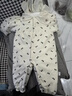 嬰兒衣服冬裝棉服保暖寶寶連體衣秋冬季超萌嬰幼兒夾棉外出服棉衣 娃娃領(lǐng)蝴蝶結 80cm 曬單實(shí)拍圖