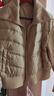 艾萊依羽絨服女士2025春秋新款針織拼接截短版型顯高顯瘦短款鴨絨外套 明茶褐 L 【建議130-145斤】165 曬單實(shí)拍圖