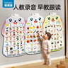 樂(lè )樂(lè )魚(yú)（leleyu）卡通兔有聲早教掛圖兒童玩具寶寶識字表墻貼3張男孩女孩生日禮物 曬單實(shí)拍圖