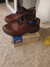 Clarks 男士真皮牛津鞋 休閑系帶軟頭 EVA舒適底 棕褐色 滾磨 7 Wide 曬單實(shí)拍圖