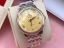 歐米茄（OMEGA）【二手99新】歐米茄OMEGA男表碟飛系列黃金18K間金瑞士商務(wù)紅金皮帶腕表二手蝶飛國檢認證 37間金軌道424.20.37.20.58.002 曬單實(shí)拍圖