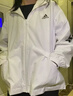 adidas休閑寬松舒適連帽夾克外套女裝阿迪達斯官方輕運動(dòng) 白/黑色   M 曬單實(shí)拍圖