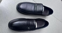 紅蜻蜓同款頭層牛皮皮鞋大碼47商務(wù)休閑軟底中老年爸爸鞋防滑男鞋 黑色單鞋8855 42 曬單實(shí)拍圖