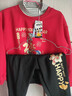 迪士尼（Disney）男女童拜年服套裝2026馬年衣服紅色衛衣衛褲寶寶加絨過(guò)年兩件套潮 加絨高領(lǐng)衛衣#紅色MN67+黑褲M(mǎn)N2 140  （建議身高120-130CM） 曬單實(shí)拍圖