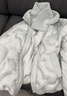 香影藍色輕薄羽絨服女短款2025冬季新款拼接寬松90白鴨絨翻領(lǐng)外套 航線(xiàn)藍 M 160/84A/95-110斤 曬單實(shí)拍圖