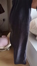 百圖betu女裝秋季新款休閑褲高腰燈芯絨直筒褲顯瘦褲子女2409T81 灰色 S 曬單實(shí)拍圖