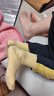 親相見(jiàn)兒童襪子女童100%棉中筒襪四季新款7A抗菌無(wú)骨舒適純色女寶高筒襪 曬單實(shí)拍圖