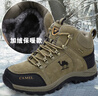 駱駝動(dòng)感斷碼冬季駱駝男鞋真皮加絨保暖高幫登山鞋防水戶(hù)外運動(dòng)大棉鞋 028卡其色 42 曬單實(shí)拍圖