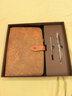 文傲A5真皮筆記本本子禮盒套裝隨身手帳本可拆卸活頁(yè)記事本商務(wù)工作辦公日記本伴手禮送員工兩件套棕 曬單實(shí)拍圖