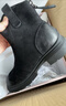他她（TATA）他她秋冬牛皮瘦瘦靴時(shí)尚短靴切爾西靴WXB08DD5 黑色（絨里） 37 曬單實(shí)拍圖