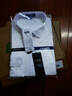 杉杉【DP免燙】長(cháng)袖襯衫男士藍色秋季商務(wù)休閑純棉襯衣 藍色小格 42  曬單實(shí)拍圖