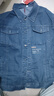 皮爾卡丹（pierre cardin）純棉藍色牛仔外套男水洗彈力男士夾克寬松潮流大碼印花牛仔衣褂子 藍色J21【有內袋】  2XL 體重【141-160斤】 曬單實(shí)拍圖