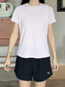 安踏（ANTA）速干套裝丨女針織運動(dòng)兩件套夏季新款透氣短袖t恤短褲跑步訓練服 【店長(cháng)推薦-防走光套裝】燃冬粉/基礎黑-5 M (女165) 曬單實(shí)拍圖