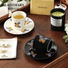 野獸日記 BEASTDAIRY【舞蝶】結婚禮物高顏值咖啡杯碟套裝一對喬遷生日情侶訂婚送新人 曬單實(shí)拍圖