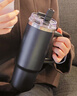 STANLEY保溫杯水杯巨無(wú)霸吸管杯PRO保溫保冷大容量杯子戶(hù)外居家男女禮物 【熱賣(mài)T0P5】黑色- 887ml 曬單實(shí)拍圖