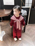 G.duck小黃鴨女童套裝春秋新款兒童運動(dòng)套裝韓版女孩衛衣褲子寶寶衣服 酒紅色 130 尺碼7~8歲【120-130cm】 曬單實(shí)拍圖