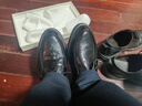 星期六男鞋頭層羊皮男士手抓紋皮鞋子商務(wù)休閑皮鞋男鞋 黑色 40  曬單實(shí)拍圖