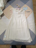 童泰（TONGTAI）女童無(wú)袖連衣裙夏季薄款時(shí)尚外出甜美裙子洋氣花邊領(lǐng)口公主裙 藕白 110 cm 曬單實(shí)拍圖