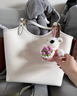 蔻馳（COACH）【禮物】經(jīng)典標志DAY 暗扣托特包單肩包大容量復古斜挎包春季女包 B4/粉筆白色 曬單實(shí)拍圖