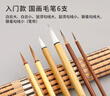 六品堂國畫(huà)毛筆套裝 兼毫羊毫勾線(xiàn)白云毛筆 學(xué)生國畫(huà)工筆畫(huà)書(shū)法顏料畫(huà)筆 曬單實(shí)拍圖