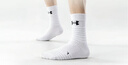 安德瑪（Under Armour）籃球襪子 運動(dòng)襪男女 跑步羽毛球防臭襪中筒棉襪 組合色L碼三雙裝 曬單實(shí)拍圖