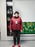 鴨鴨（YAYA）佟麗婭同款輕薄羽絨服女新款秋冬季休閑短款連帽輕便韓版排骨外套 酒紅 3XL 曬單實(shí)拍圖